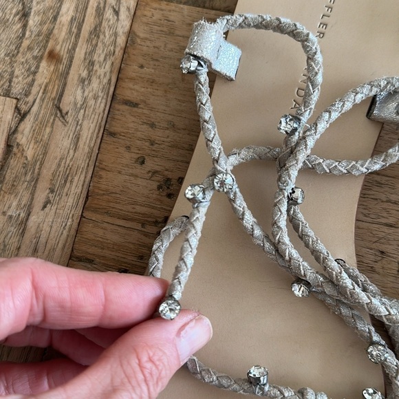Loeffler Randall Rhinestone Gladiator Sandals | Size 7.5 | Trending Wrap Sandals - Picture 12 of 13